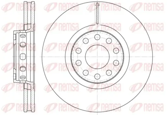 Bremsscheibe Vorderachse REMSA 6592.10 Bild Bremsscheibe Vorderachse REMSA 6592.10