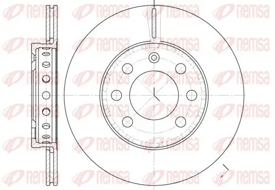 Bremsscheibe Vorderachse REMSA 6595.00