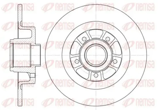 Bremsscheibe Hinterachse REMSA 6613.00 Bild Bremsscheibe Hinterachse REMSA 6613.00