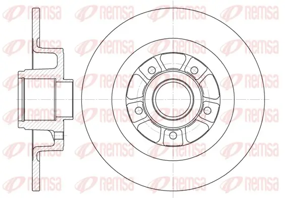 Bremsscheibe Hinterachse REMSA 6613.00