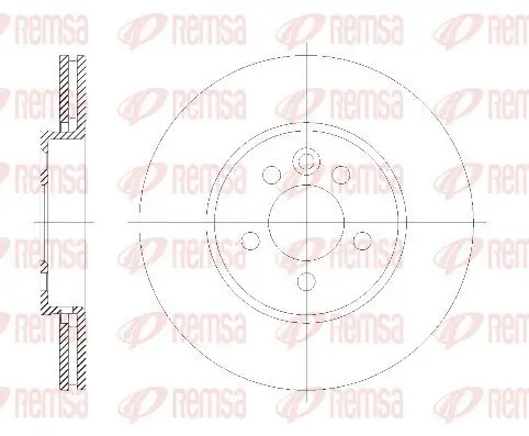 Bremsscheibe Vorderachse REMSA 6614.10