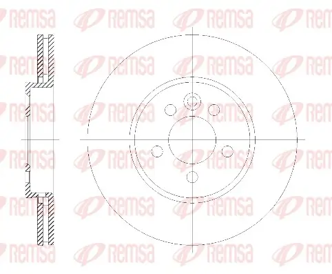 Bremsscheibe Vorderachse REMSA 6614.10 Bild Bremsscheibe Vorderachse REMSA 6614.10