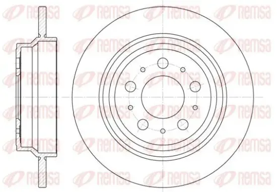 Bremsscheibe Hinterachse REMSA 6620.00 Bild Bremsscheibe Hinterachse REMSA 6620.00