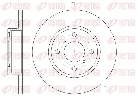 Bremsscheibe Vorderachse REMSA 6621.00