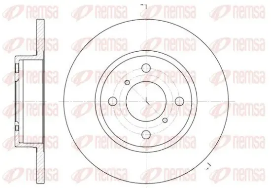 Bremsscheibe Vorderachse REMSA 6621.00 Bild Bremsscheibe Vorderachse REMSA 6621.00