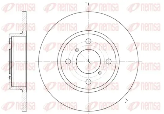 Bremsscheibe Vorderachse REMSA 6621.00 Bild Bremsscheibe Vorderachse REMSA 6621.00