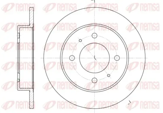 Bremsscheibe Hinterachse REMSA 6627.00 Bild Bremsscheibe Hinterachse REMSA 6627.00