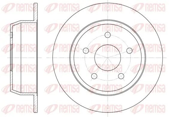 Bremsscheibe Hinterachse REMSA 6628.00