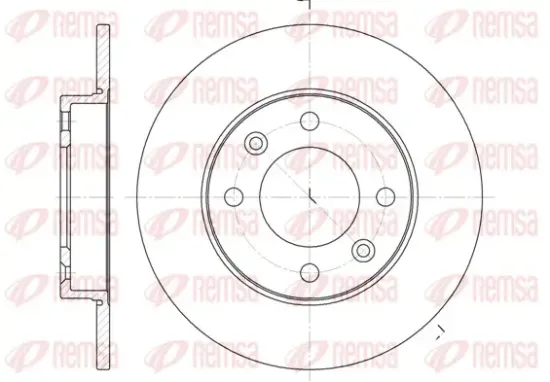 Bremsscheibe Hinterachse REMSA 6630.00 Bild Bremsscheibe Hinterachse REMSA 6630.00