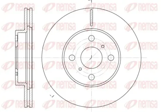Bremsscheibe Vorderachse REMSA 6635.10 Bild Bremsscheibe Vorderachse REMSA 6635.10