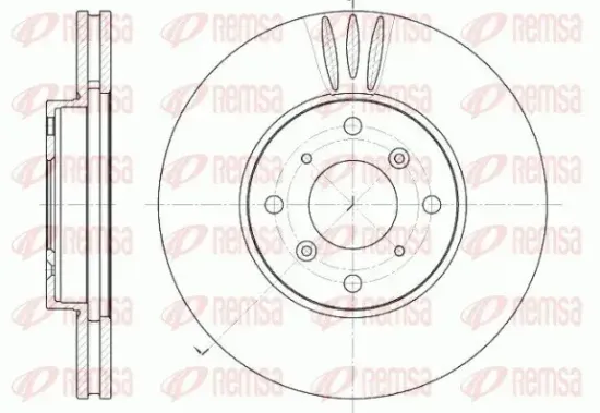 Bremsscheibe Vorderachse REMSA 6641.10 Bild Bremsscheibe Vorderachse REMSA 6641.10
