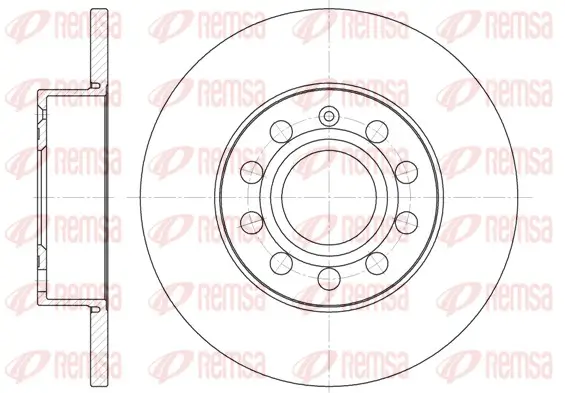 Bremsscheibe Hinterachse REMSA 6650.00