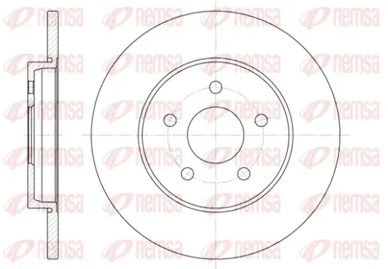 Bremsscheibe Hinterachse REMSA 6661.00 Bild Bremsscheibe Hinterachse REMSA 6661.00
