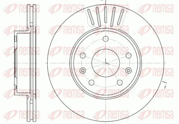 Bremsscheibe Vorderachse REMSA 6670.10