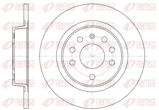 Bremsscheibe Hinterachse REMSA 6688.00 Bild Bremsscheibe Hinterachse REMSA 6688.00