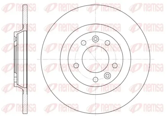 Bremsscheibe Hinterachse REMSA 6690.00 Bild Bremsscheibe Hinterachse REMSA 6690.00