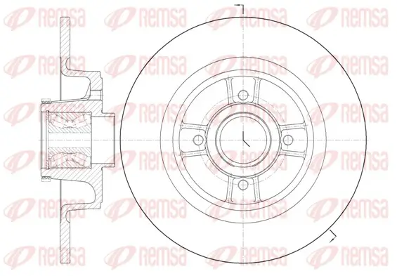 Bremsscheibe Hinterachse REMSA 6698.20