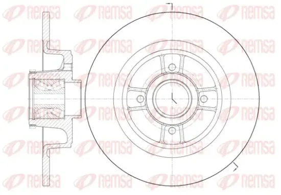 Bremsscheibe Hinterachse REMSA 6698.20 Bild Bremsscheibe Hinterachse REMSA 6698.20