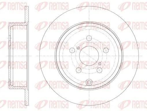 Bremsscheibe Hinterachse REMSA 6700.00 Bild Bremsscheibe Hinterachse REMSA 6700.00