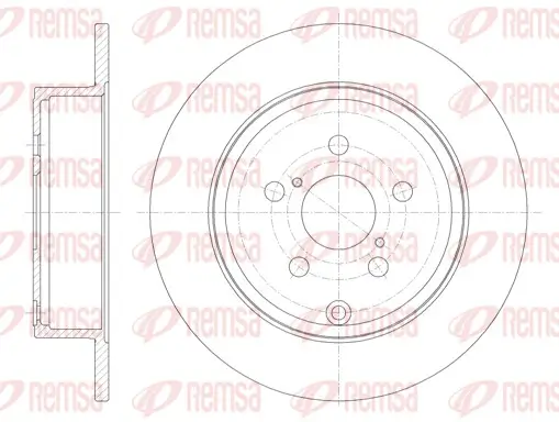 Bremsscheibe Hinterachse REMSA 6700.00 Bild Bremsscheibe Hinterachse REMSA 6700.00