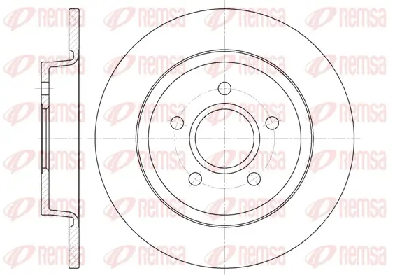 Bremsscheibe Hinterachse REMSA 6712.00