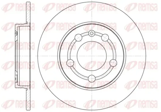 Bremsscheibe Hinterachse REMSA 6718.00 Bild Bremsscheibe Hinterachse REMSA 6718.00