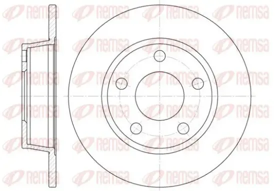 Bremsscheibe Hinterachse REMSA 6723.00 Bild Bremsscheibe Hinterachse REMSA 6723.00