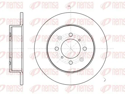 Bremsscheibe Hinterachse REMSA 6732.00 Bild Bremsscheibe Hinterachse REMSA 6732.00