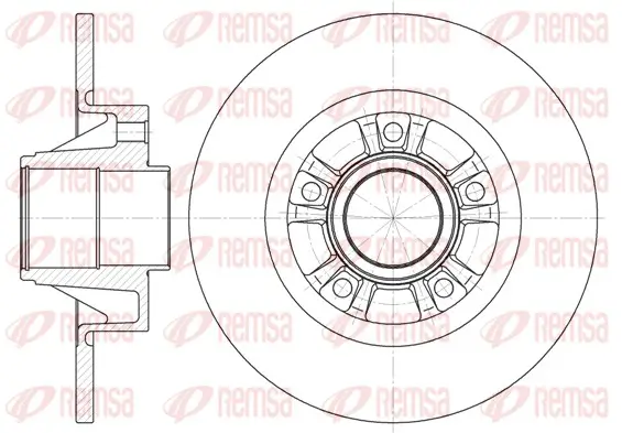 Bremsscheibe Hinterachse REMSA 6733.00