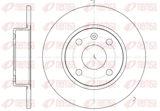Bremsscheibe Hinterachse REMSA 6738.00 Bild Bremsscheibe Hinterachse REMSA 6738.00