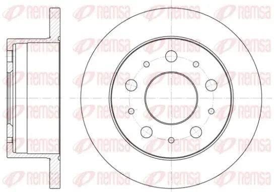 Bremsscheibe Hinterachse REMSA 6741.00 Bild Bremsscheibe Hinterachse REMSA 6741.00