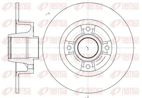Bremsscheibe Hinterachse REMSA 6750.00 Bild Bremsscheibe Hinterachse REMSA 6750.00