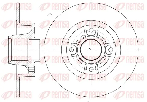 Bremsscheibe Hinterachse REMSA 6750.00