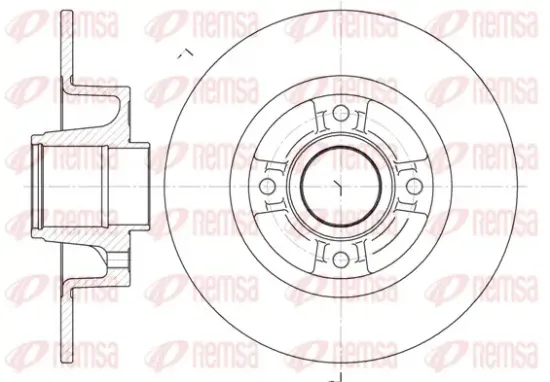 Bremsscheibe Hinterachse REMSA 6750.00 Bild Bremsscheibe Hinterachse REMSA 6750.00