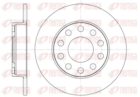 Bremsscheibe Hinterachse REMSA 6753.00 Bild Bremsscheibe Hinterachse REMSA 6753.00