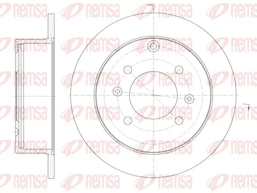 Bremsscheibe Hinterachse REMSA 6757.00