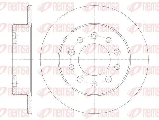 Bremsscheibe Hinterachse REMSA 6762.00 Bild Bremsscheibe Hinterachse REMSA 6762.00