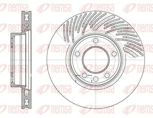 Bremsscheibe Vorderachse rechts Vorderachse REMSA 6773.11