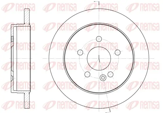 Bremsscheibe Hinterachse REMSA 6799.00