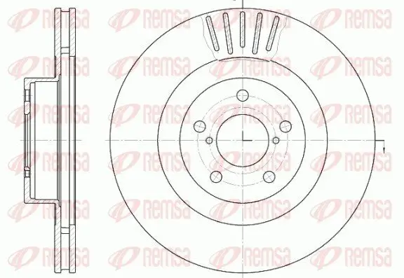 Bremsscheibe Vorderachse REMSA 6816.10