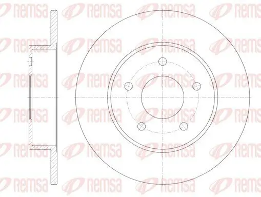 Bremsscheibe Hinterachse REMSA 6820.00 Bild Bremsscheibe Hinterachse REMSA 6820.00