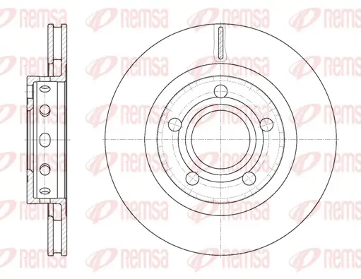 Bremsscheibe Hinterachse REMSA 6822.10