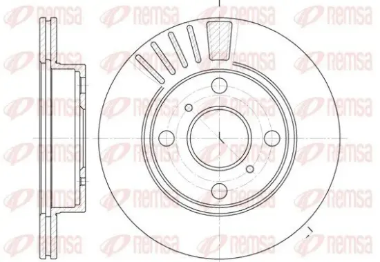 Bremsscheibe Vorderachse REMSA 6825.10 Bild Bremsscheibe Vorderachse REMSA 6825.10