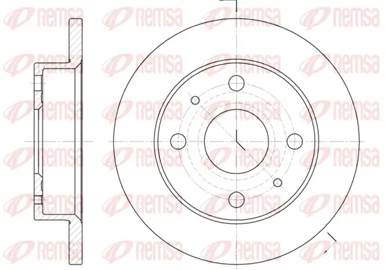 Bremsscheibe Vorderachse REMSA 6830.00