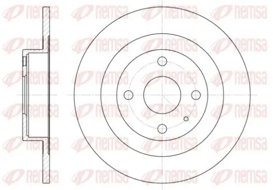 Bremsscheibe Hinterachse REMSA 6833.00 Bild Bremsscheibe Hinterachse REMSA 6833.00