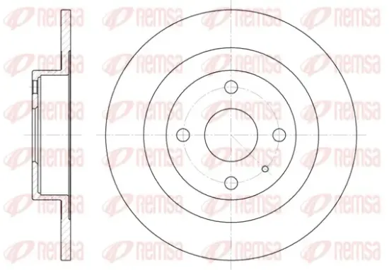 Bremsscheibe Hinterachse REMSA 6833.00 Bild Bremsscheibe Hinterachse REMSA 6833.00