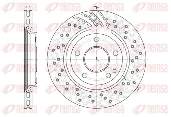 Bremsscheibe Vorderachse REMSA 6859.10 Bild Bremsscheibe Vorderachse REMSA 6859.10