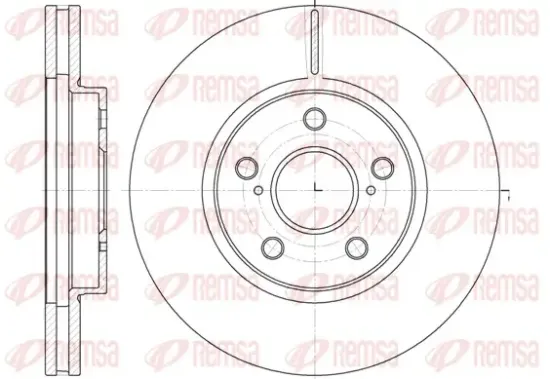 Bremsscheibe Vorderachse REMSA 6862.10 Bild Bremsscheibe Vorderachse REMSA 6862.10