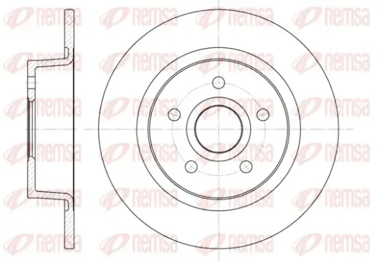 Bremsscheibe Hinterachse REMSA 6863.00 Bild Bremsscheibe Hinterachse REMSA 6863.00