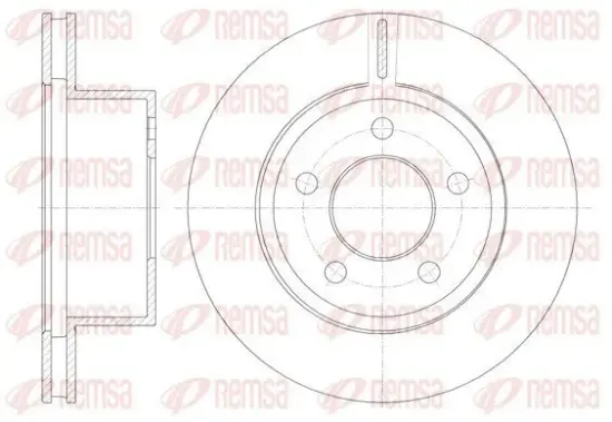 Bremsscheibe Vorderachse REMSA 6886.10 Bild Bremsscheibe Vorderachse REMSA 6886.10
